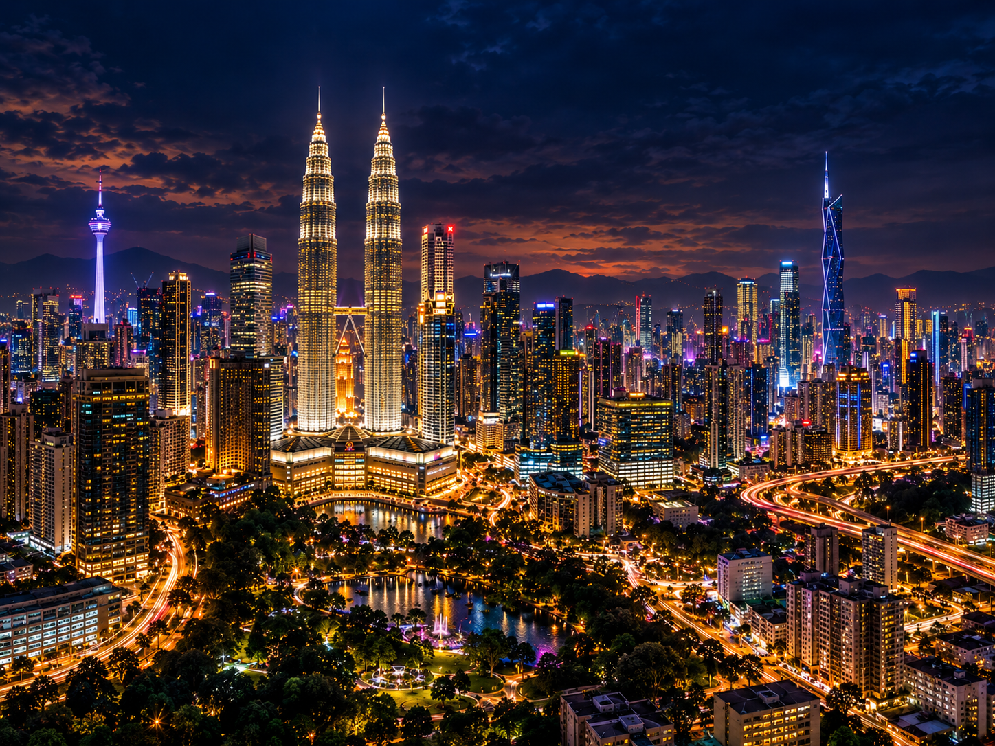 Kuala Lumpur City Night View